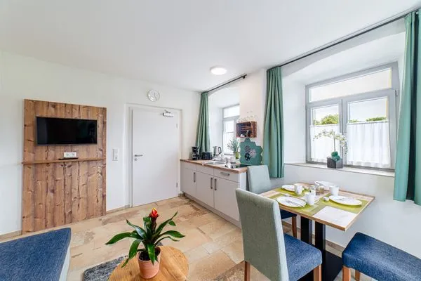 Küche / Küchenzeile  Apartment mit Terrasse "Blumentraum"