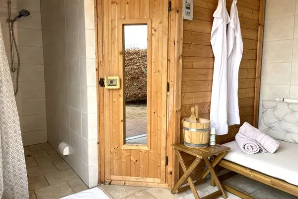 Finnische Sauna im Außenbereich  Landhaus Markerup