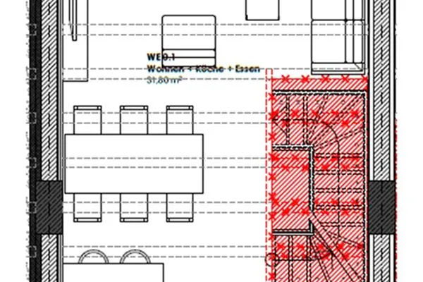 Grundriss Erdgeschoss  FeWo Ostsee Bernstein in PRORA - 5.01