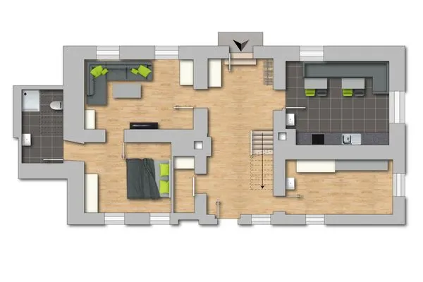 Grundriss Erdgeschoss  Hoamathaus I by Alpenidyll Apartments