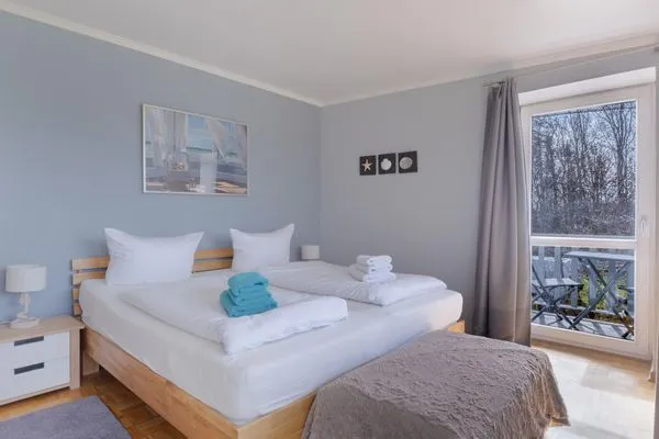 Schlafzimmer  Ferienwohnung Penthuus