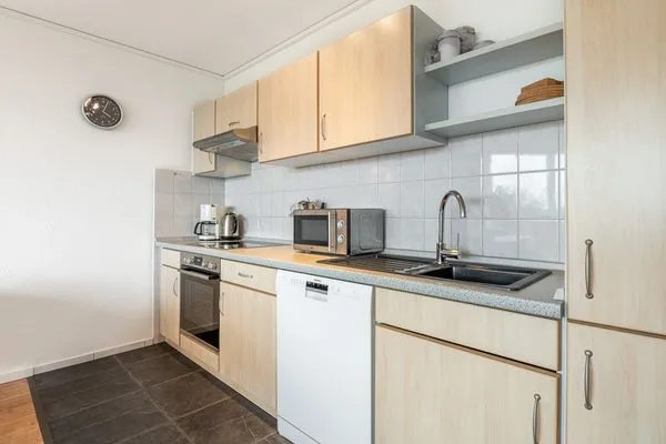 Küche / Küchenzeile  Ferienwohnung Schleiwiese mit Meerblick in Stexwig