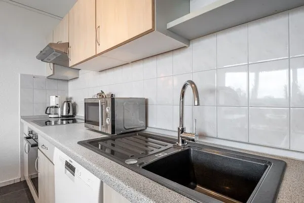 Küche / Küchenzeile  Ferienwohnung Schleiwiese mit Meerblick in Stexwig