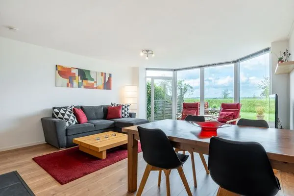 Wohnzimmer  Ferienwohnung Schleiwiese mit Meerblick in Stexwig