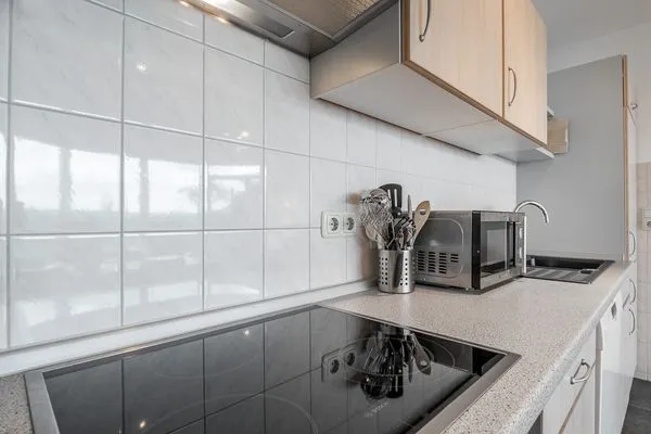 Küche / Küchenzeile  Ferienwohnung Schleiwiese mit Meerblick in Stexwig