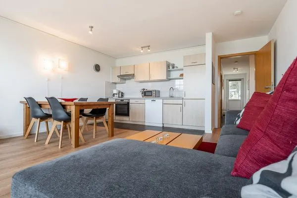 Wohnzimmer  Ferienwohnung Schleiwiese mit Meerblick in Stexwig