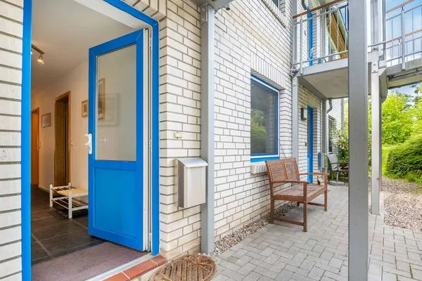 Fassade / Eingang  Ferienwohnung Schleiwiese mit Meerblick in Stexwig