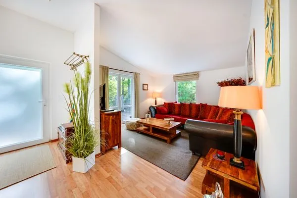 Wohnzimmer  Wald & Meer Apartments, FeWo I: Waldgeflüster