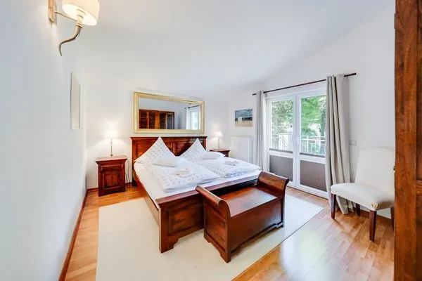 Schlafzimmer  Wald & Meer Apartments, FeWo I: Waldgeflüster
