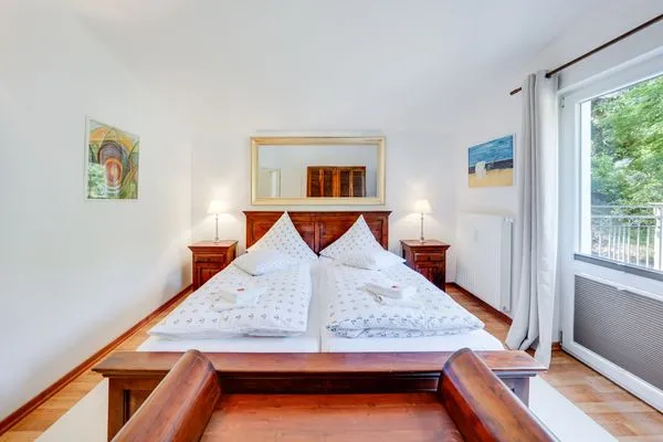 Schlafzimmer  Wald & Meer Apartments, FeWo I: Waldgeflüster