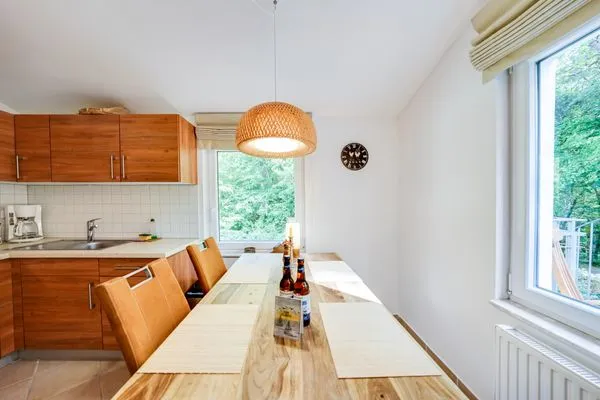 Küche / Küchenzeile  Wald & Meer Apartments, FeWo I: Waldgeflüster