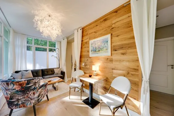 Wohnzimmer  Wald & Meer Apartments, FeWo II: Waldblick