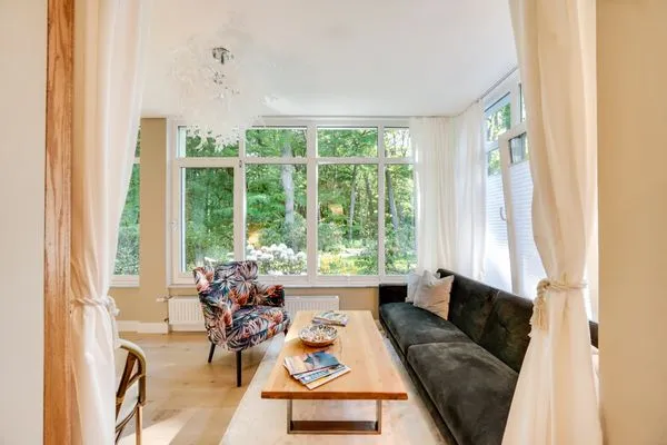 Wohnzimmer  Wald & Meer Apartments, FeWo II: Waldblick