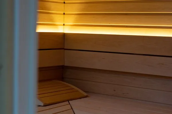 Sauna  Wald & Meer Apartments, FeWo II: Waldblick