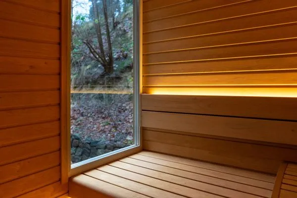 Sauna  Wald & Meer Apartments, FeWo II: Waldblick