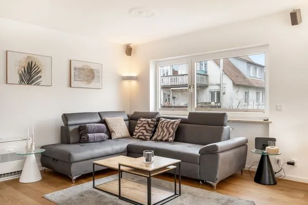 Ferienhaus Bahnhofstrasse Ferienwohnung Morgensonne Langenargen - Wohnzimmer