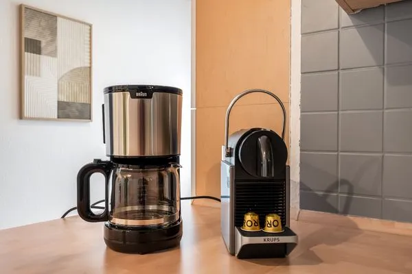 Ferienhaus Bahnhofstrasse Ferienwohnung Abendsonne Langenargen - Kaffeemaschine