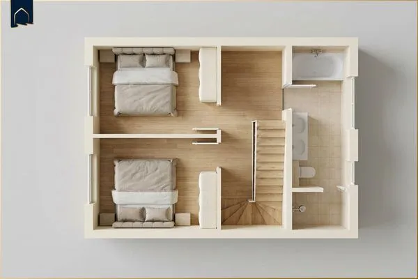 Grundriss  Ferienhaus Lotsenstieg 13 a