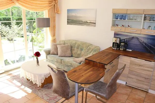 Überblick Wohn- und Kochbereich  Haus Weststrand W2