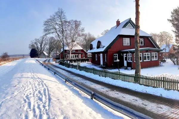 vom Deich direkt vor dem Haus  Krabbenort
