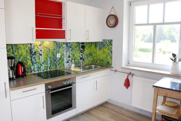 komplett ausgestattete Küchenzeile Zum Leuchtturm Wohnung 9