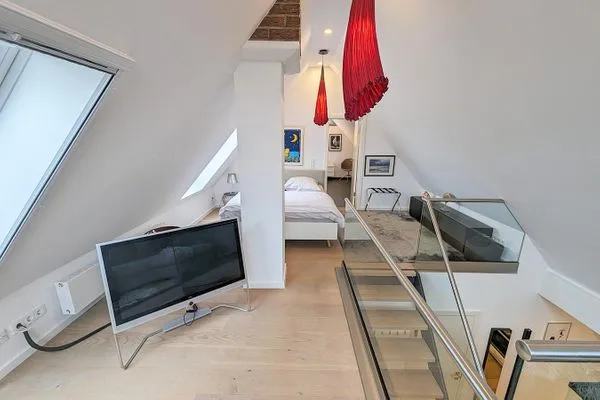 großer Flachbildschirm (Sat-TV) Haus Gretchen Galerie