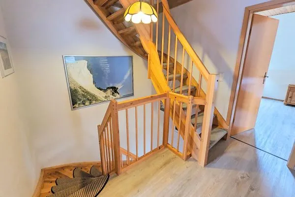 Treppe ins Dachgeschoß  Haus Svea
