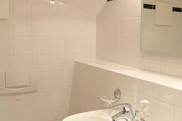 Bad mit Waschbecken und WC  Heckenrose W5