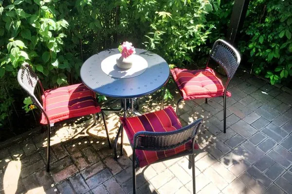 Terrasse mit Zugang zum Wohnzimmer  Haus Kormoran G4