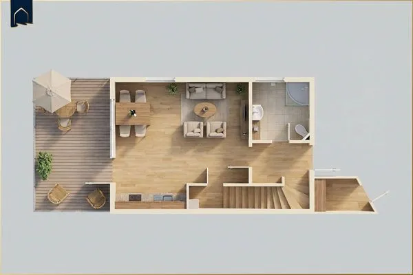 Grundriss  Ferienhaus Angela 2