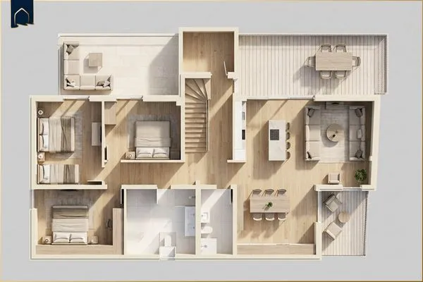 Grundriss  Koje 5, "Penthouseferienwohnung Sonnendeck"