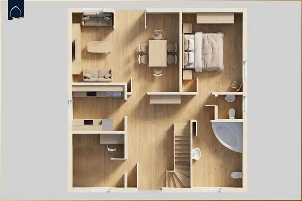 Grundriss  Ferienhaus Albatros