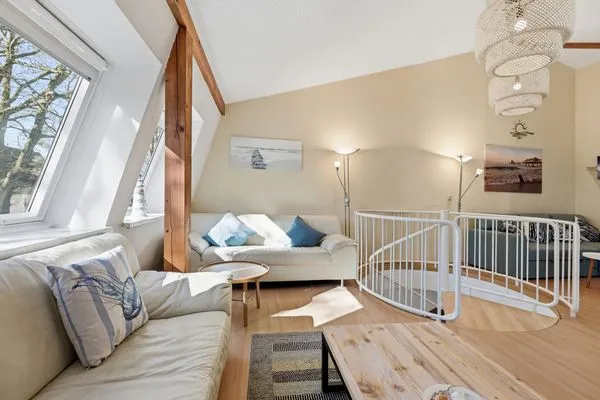 Wohnzimmer  Haus Berlin, Whg. Muschel Maisonette