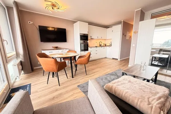 Wohnzimmer Ferienpark Sierksdorf Meeresblick