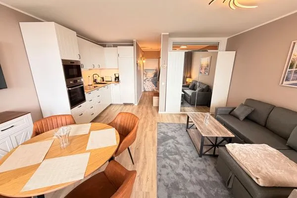 Wohnzimmer Ferienpark Sierksdorf Meeresblick