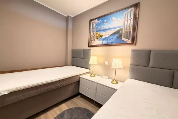 Schlafzimmer Ferienpark Sierksdorf Meeresblick