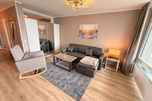 Wohnzimmer Ferienpark Sierksdorf Meeresblick