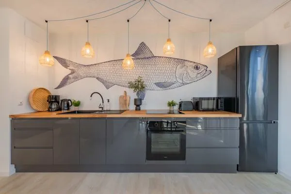 Küche / Küchenzeile  Ferienwohnung Blaubarschbude