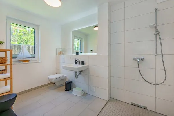 Badezimmer  Ferienwohnung Blaubarschbude