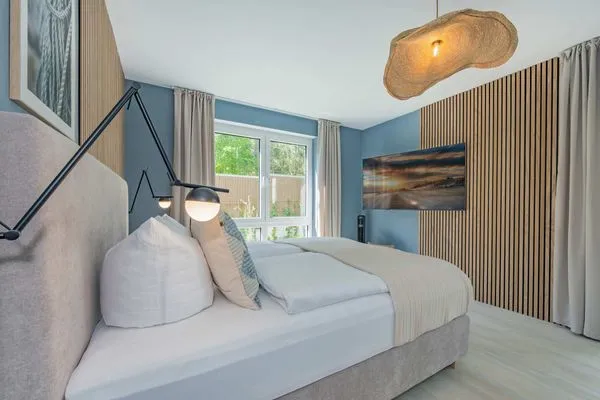 Schlafzimmer  Ferienwohnung Blaubarschbude