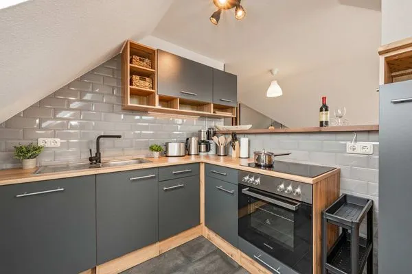 Küche / Küchenzeile  Ferienwohnung Dock12C