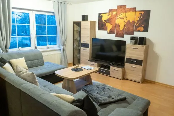 Wohnzimmer Ferienanlage Pfeiffer FeWo Windrose