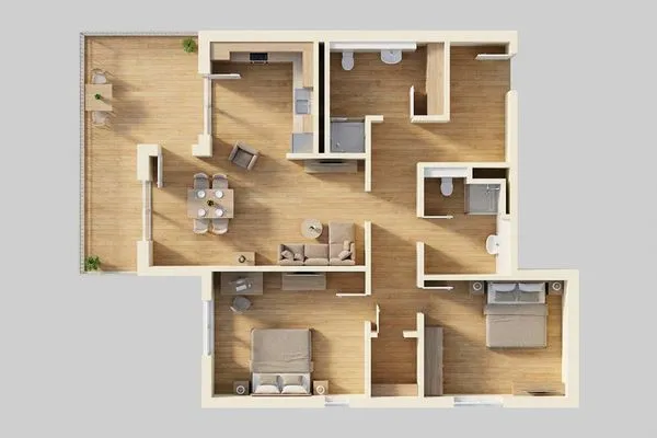 Grundriss  Ferienwohnung Ankerplatz