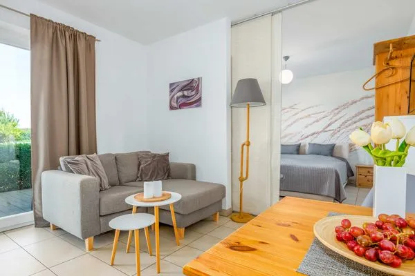 Wohnzimmer  Ferienwohnung Krebssee Idyll 1