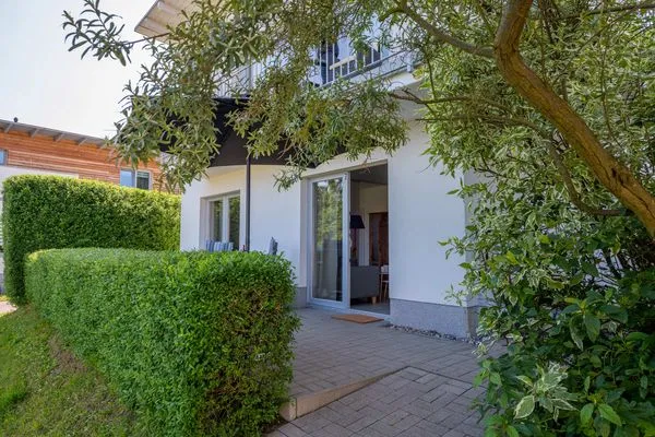 Terrasse  Ferienwohnung Krebssee Idyll 1