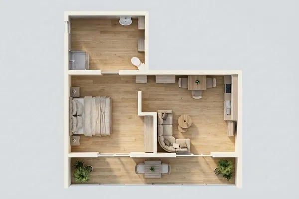 Grundriss  Ferienwohnung Krebssee Idyll 1