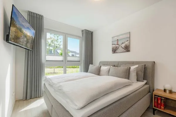 Schlafzimmer  Ferienwohnung Hart Backbord