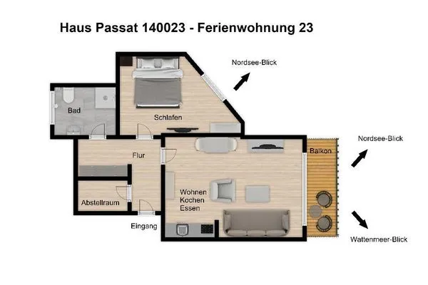 Grundriss Haus Passat Ferienwohnung 23