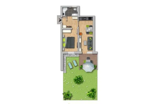 2D Plan  Sunny Aich by Alpenidyll Apartments