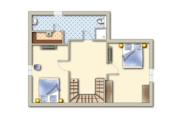 Grundriss  Haus Ozeanblau